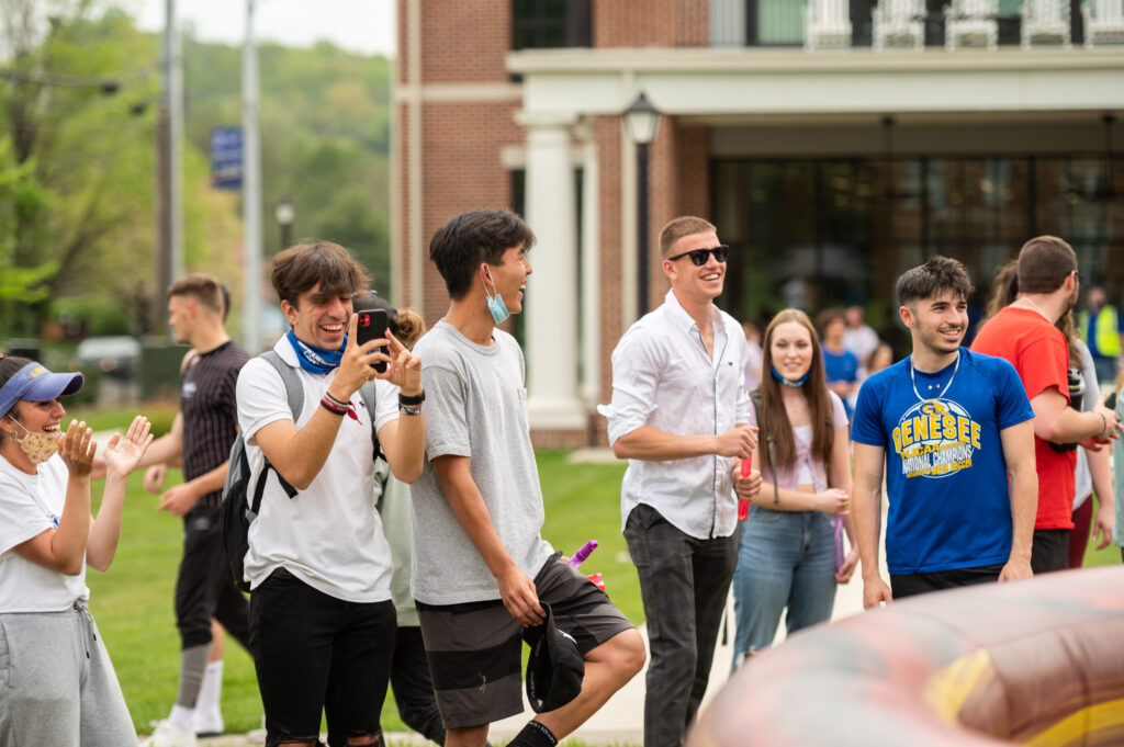 students having a fun time at bulldog bash