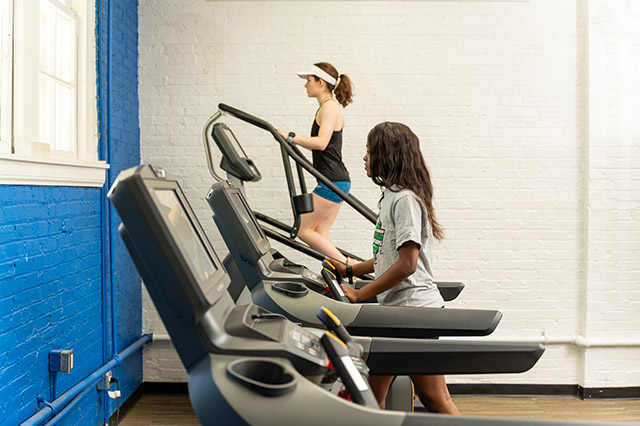 students exercising in thunder fitness center