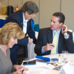 Visitors at an event in Colloms Campus Center