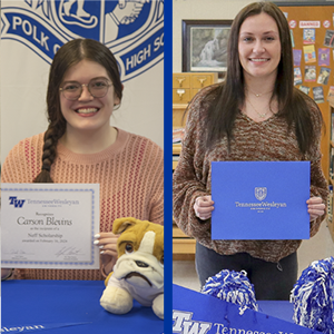 Neff scholarship recipients at their respective signings