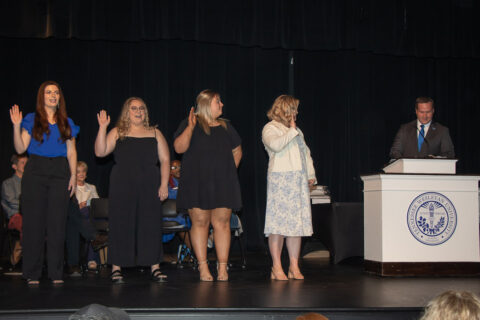 SGA Officers taking oath at Honors Day