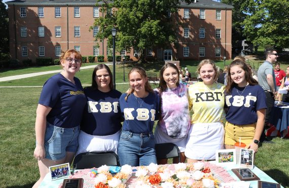 Kappa Betta Gamma presenting at student organization fair